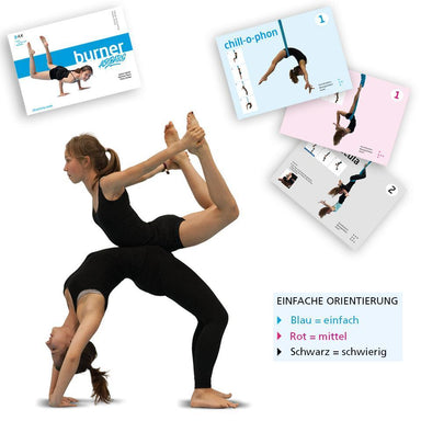 Cartes d'activité d'acrobatie au brûleur avec manches